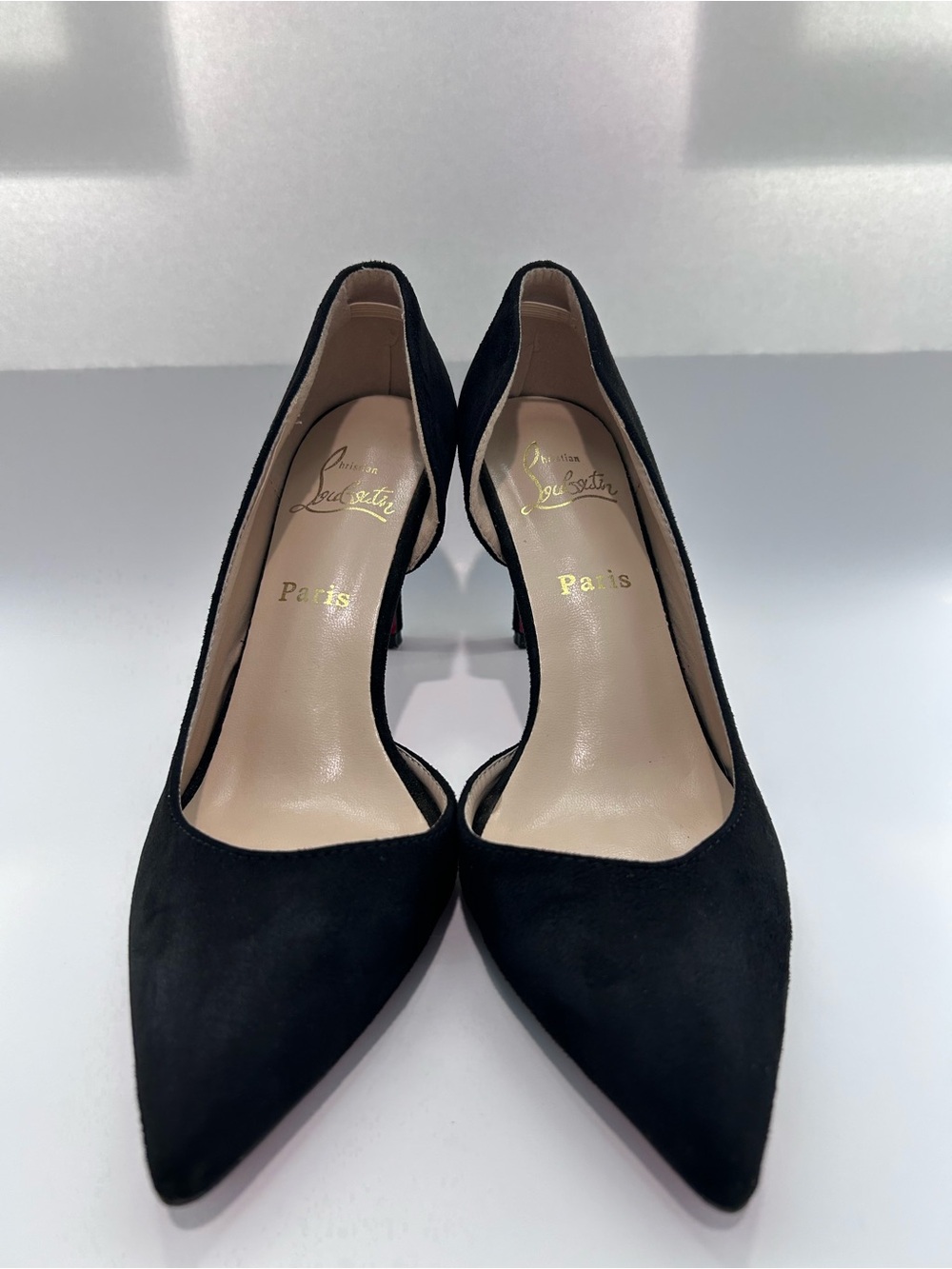 Christian Louboutin Black Suede Pointed Pumps